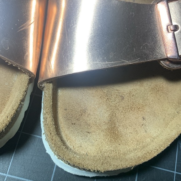 Women’s Birkenstock Arizona Leather Soft Footbed- Metallic Copper, size 39/250 - Picture 6 of 16